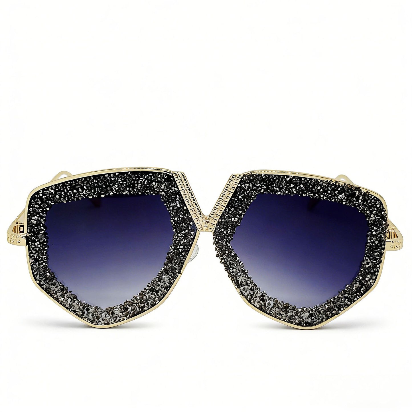 Damen modische Sonnenbrille mit glitzerndem Rahmen und eleganter Form Brehn