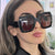 Damen oversized Sonnenbrille mit quadratischen Rahmen und UV-Schutz Brehn