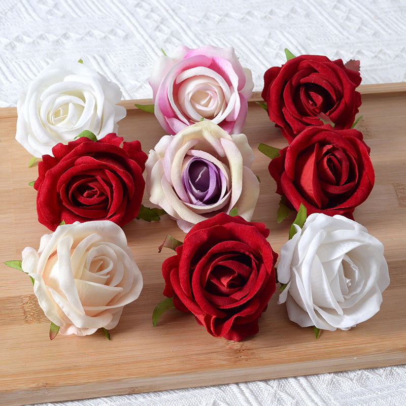 Dekorativer Samt Rose Pins Brosche