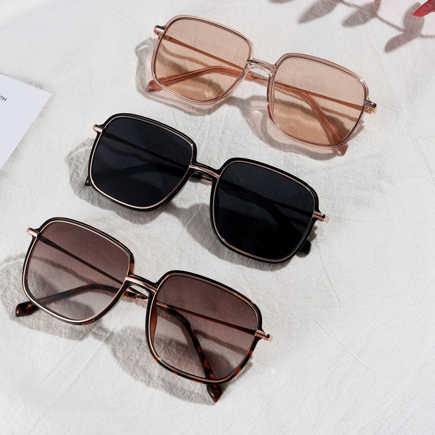Damen quadratische Sonnenbrille mit hochwertigem Kunststoffrahmen und UV-Schutz Brehn
