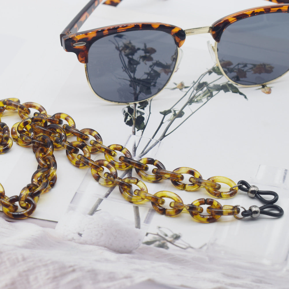 Stilvolle Schildpatt Brille Kette Brehn