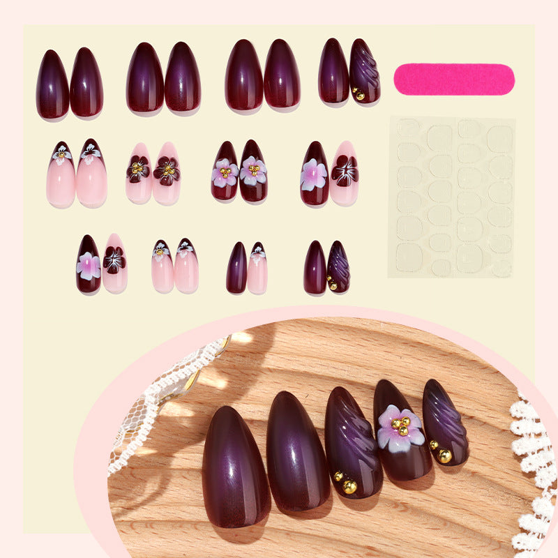 Blumenverzierte Press-On Nagelset Brehn 1788496103