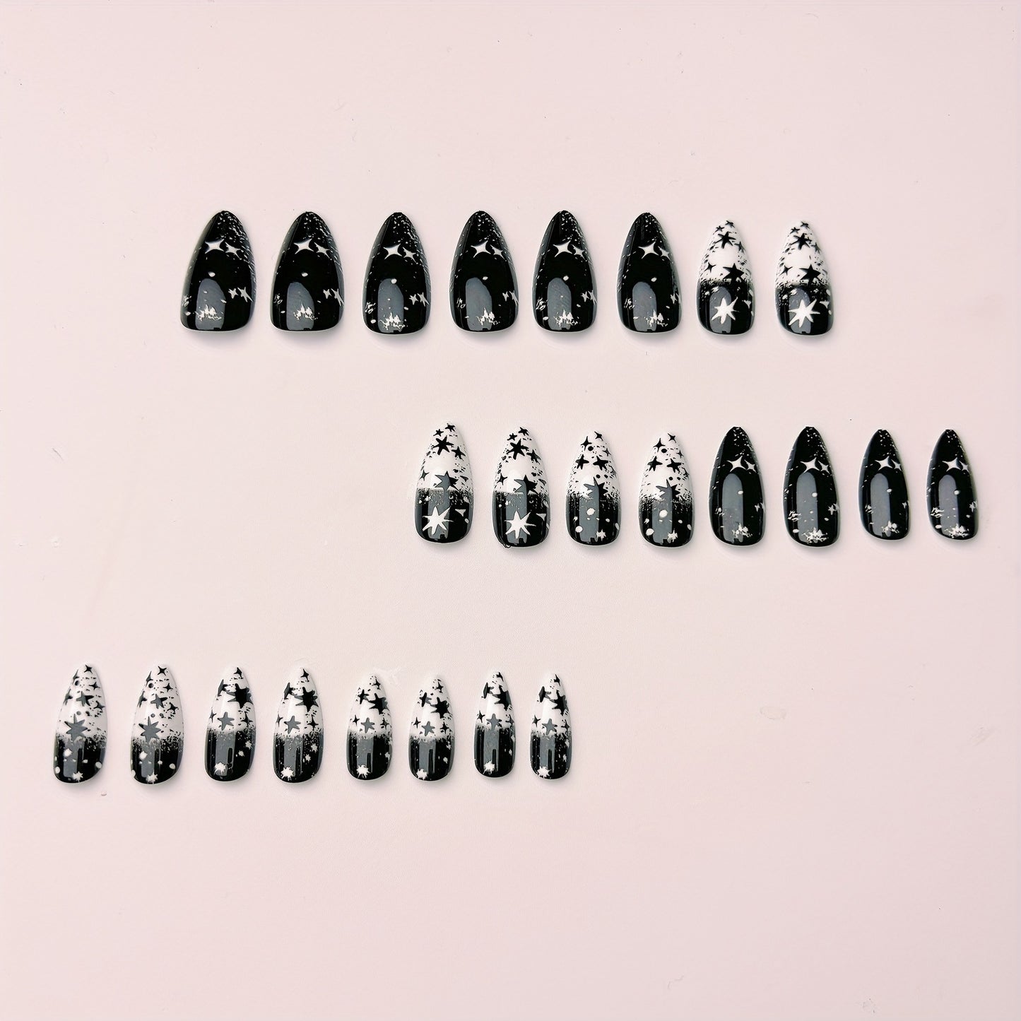 Kunstnagelset mit Sternenmotiv Brehn