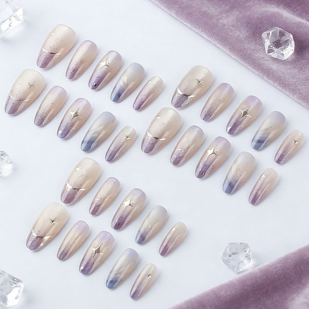 Gradient Glitter Press-On Nails Brehn