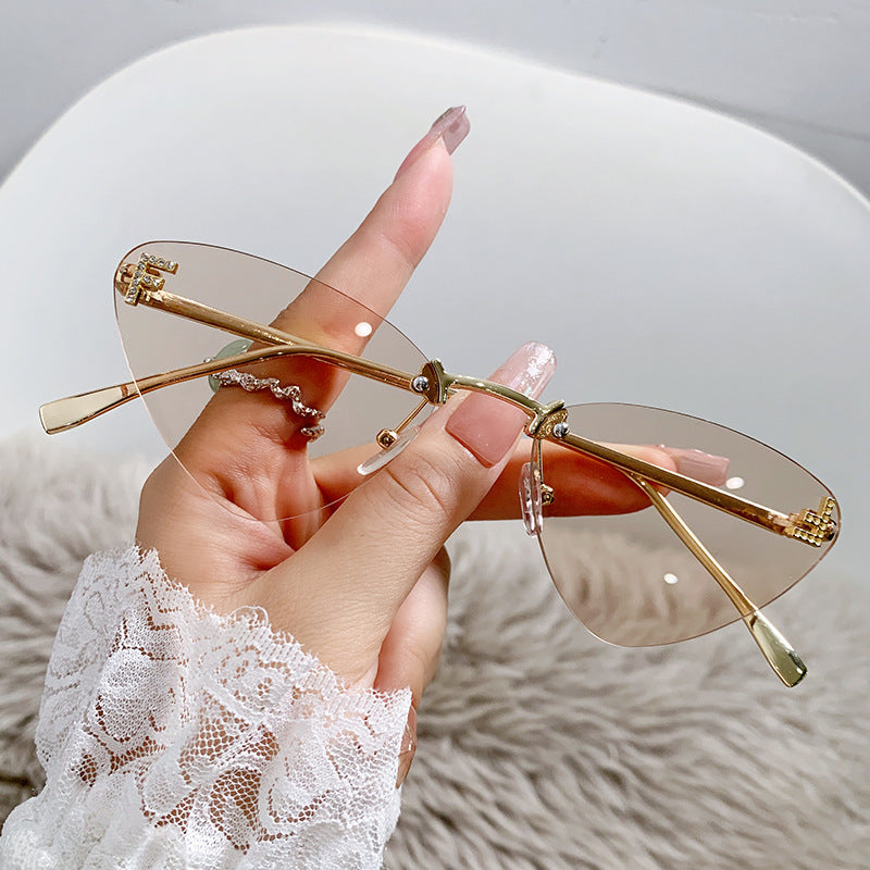 Damen Cat-Eye Sonnenbrille mit luxuriösem Dekor und UV-Schutz Brehn