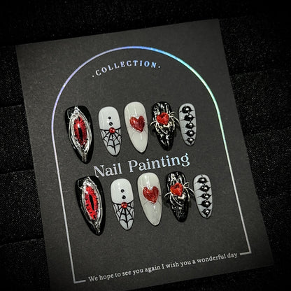 Gothic-Themen Press-On Nagelkunst Set