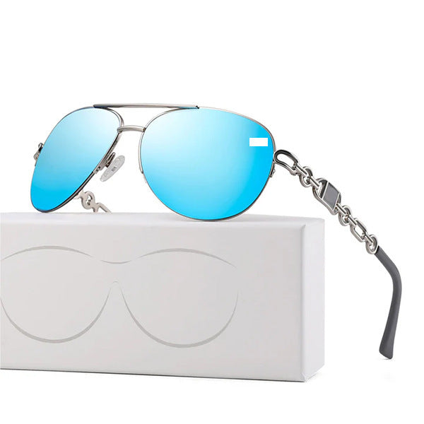 Damen Aviator-Sonnenbrille mit modischem Kettendetail Brehn