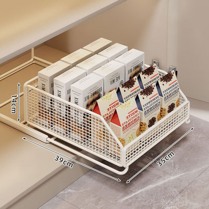 Ausziehbarer Mesh-Pantry-Schublade mit sanften Schließschienen und belüfteten Seiten