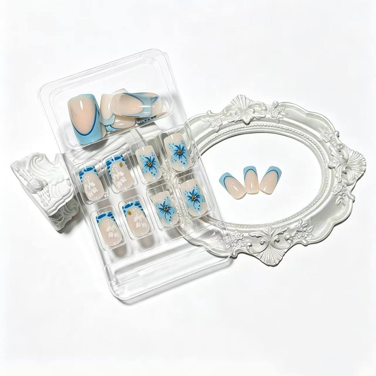 Artisan Floral Acryl Press-On Nagelset Brehn