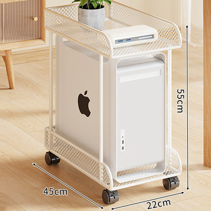 Rolling Mesh CPU Tower Stand mit verriegelbaren Rollen