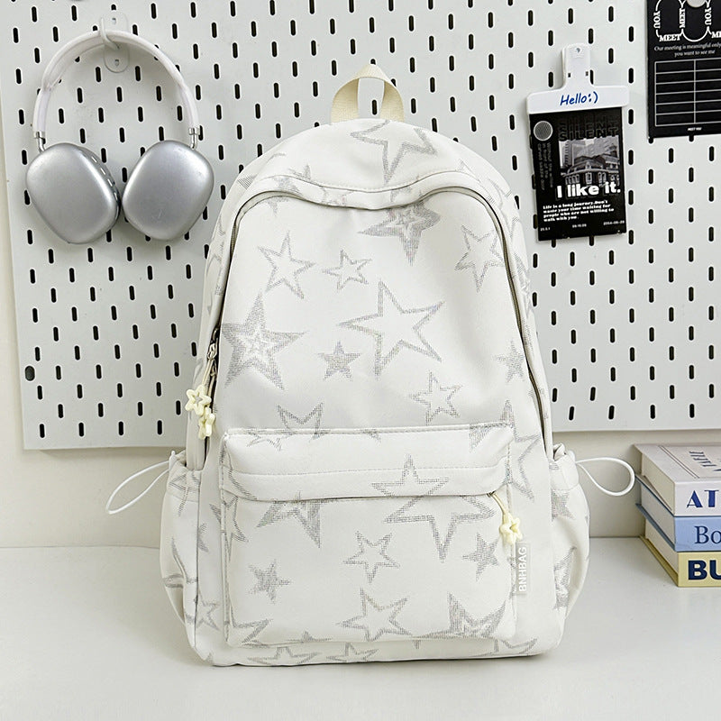Multifunktionaler Schulrucksack mit Sternmuster