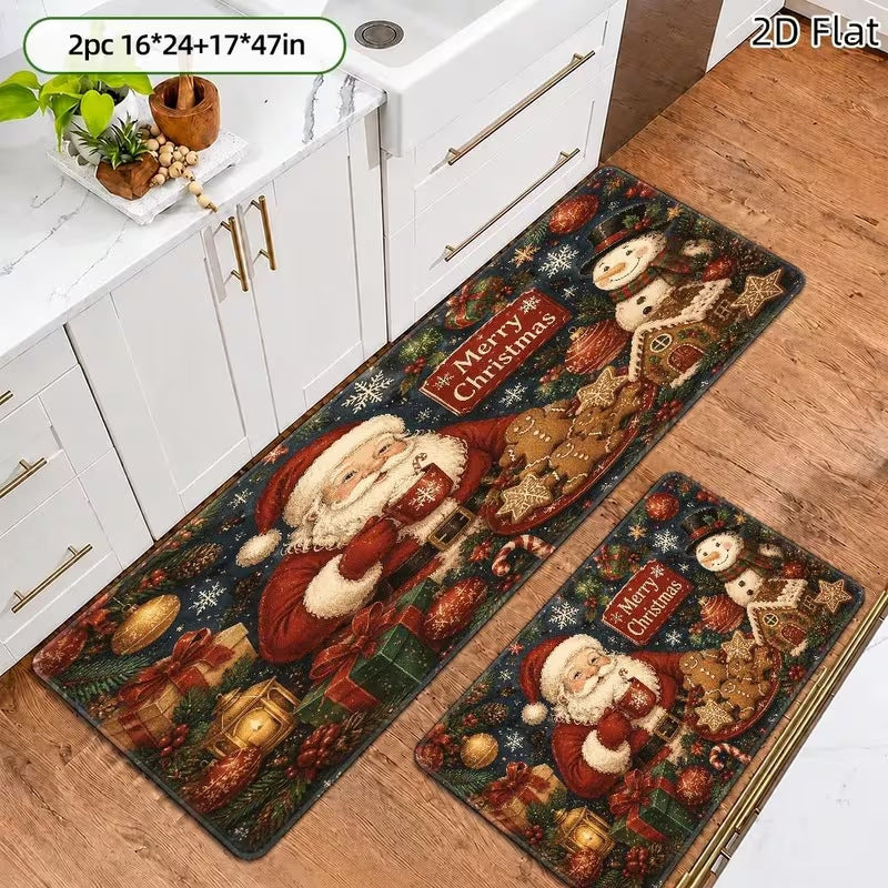 Weihnachts-Themen Küchenmatte Set