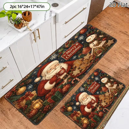 Weihnachts-Themen Küchenmatte Set