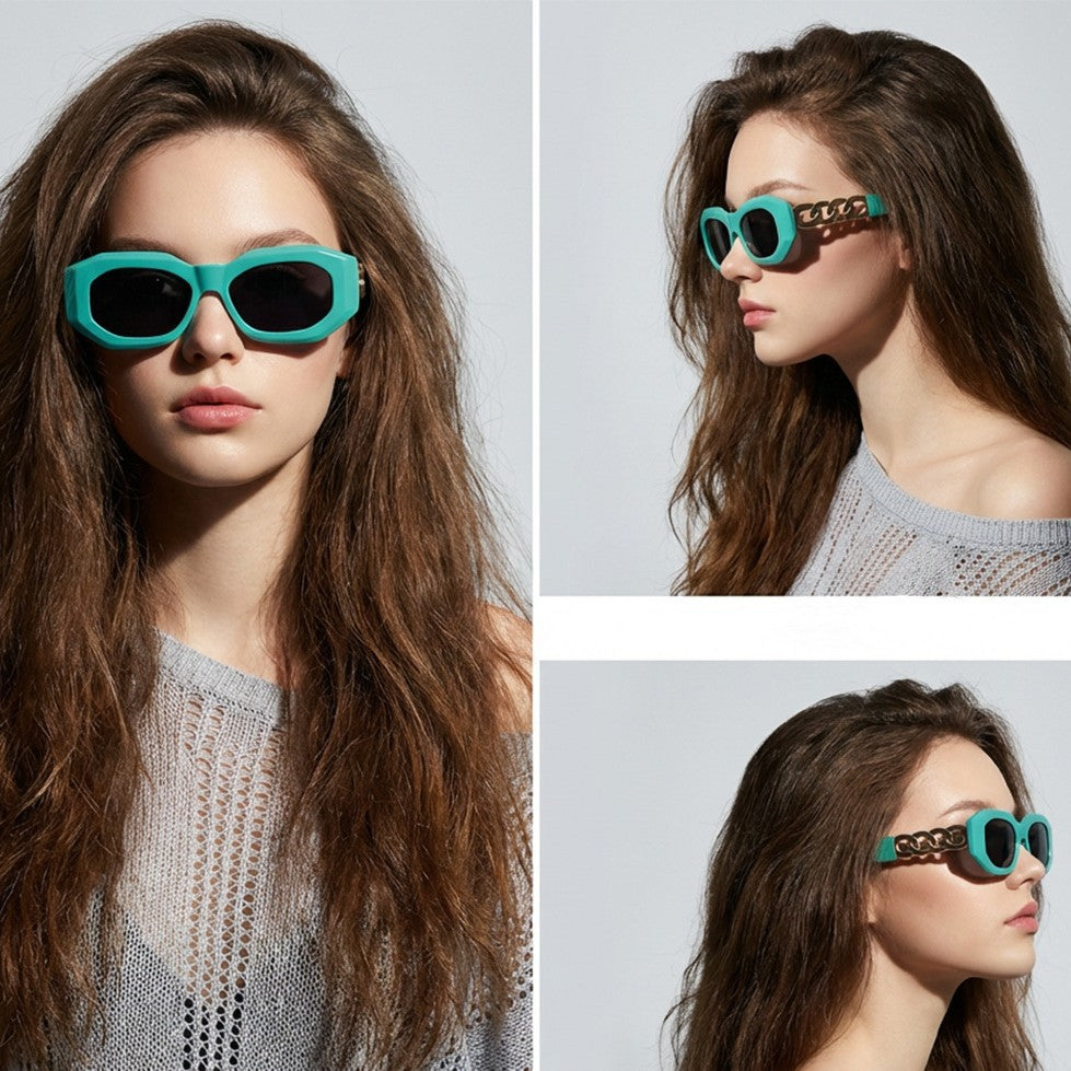 Damen modische Sonnenbrille mit luxuriösem Kettenrahmen Brehn