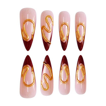 Künstlerische Acryl Nagelkunst Brehn