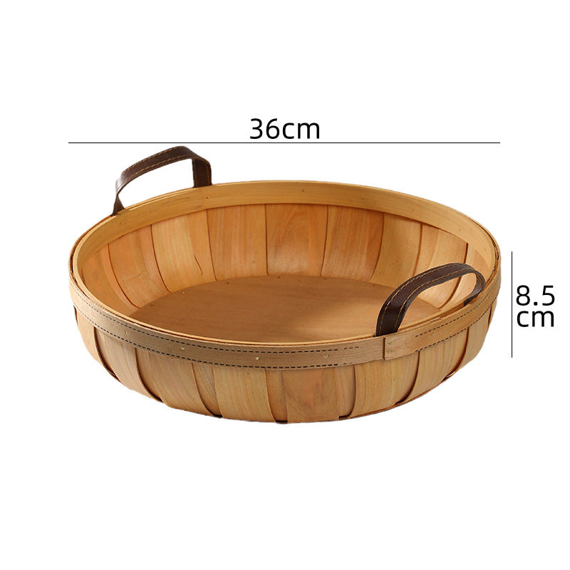 Unisex Handgefertigter Korb mit Ledergriffen Brehn