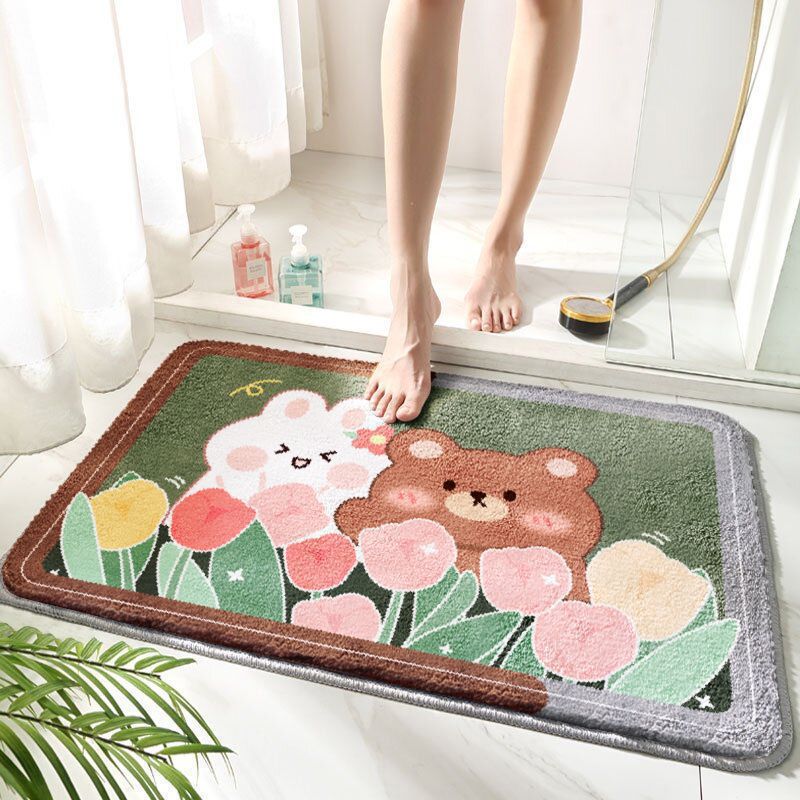 Süßer Hase-Themen Plüsch Badezimmer Teppich