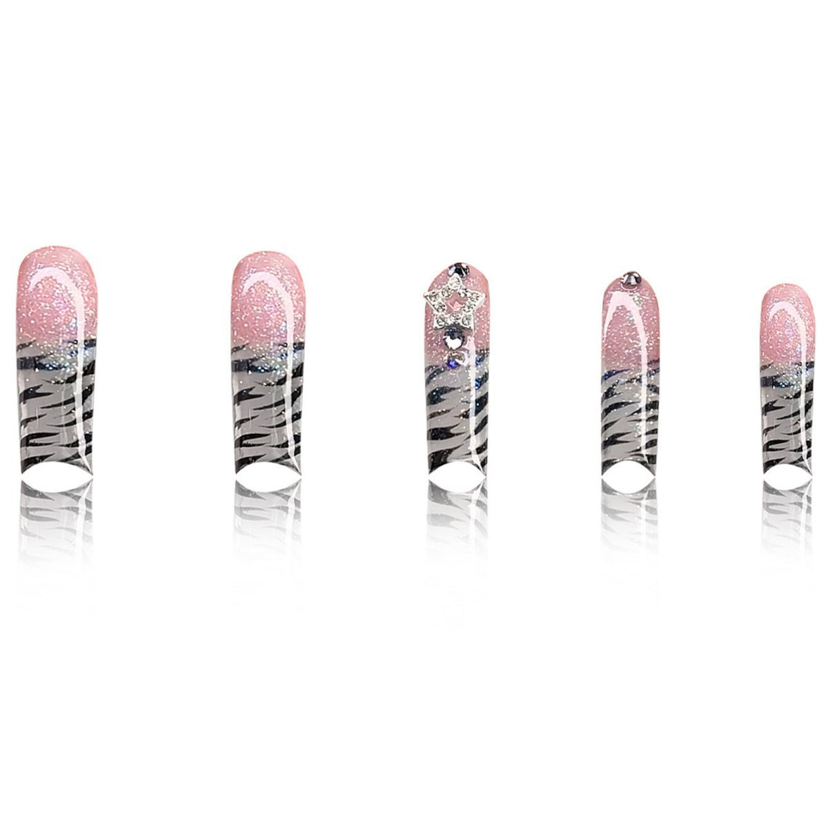 Glamouröse Lange Nagelkunst Extensions Brehn