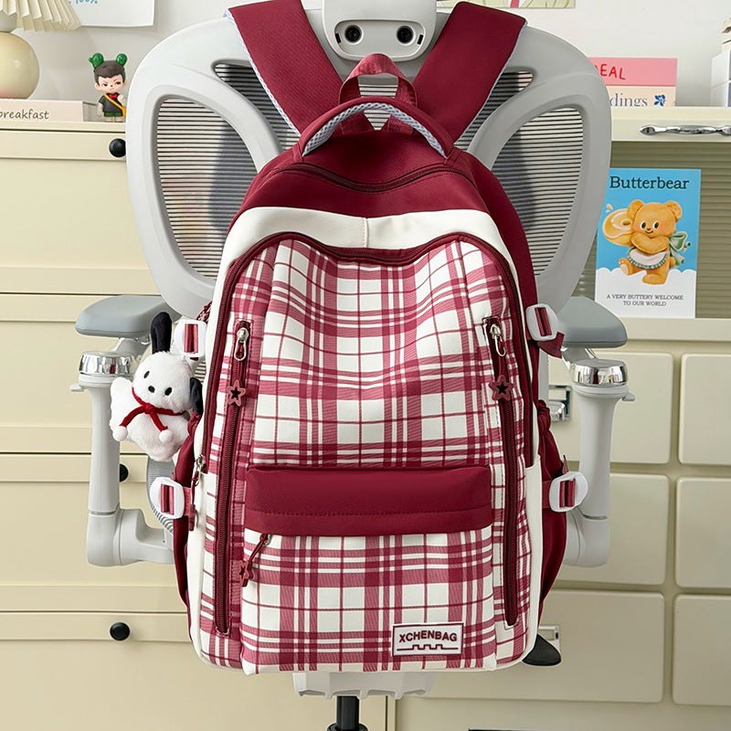 Stylische Karierte Muster Rucksack Brehn