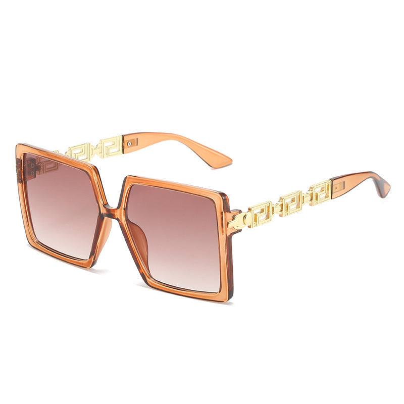 Damen quadratische Sonnenbrille mit luxuriösen Akzenten Brehn