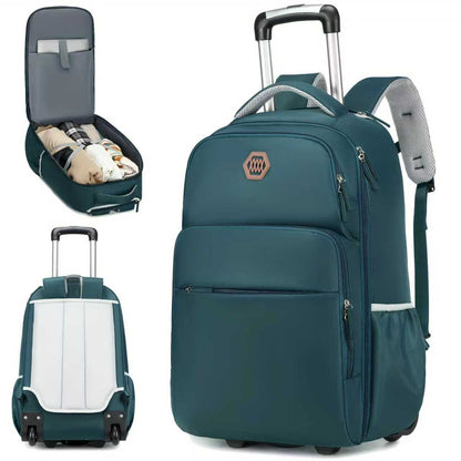 Stilvoller Rollenkoffer-Rucksack