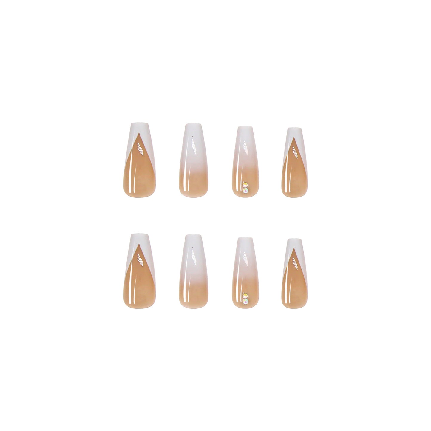 Elegante Kunstnagelspitzen mit eleganten Konturen Brehn