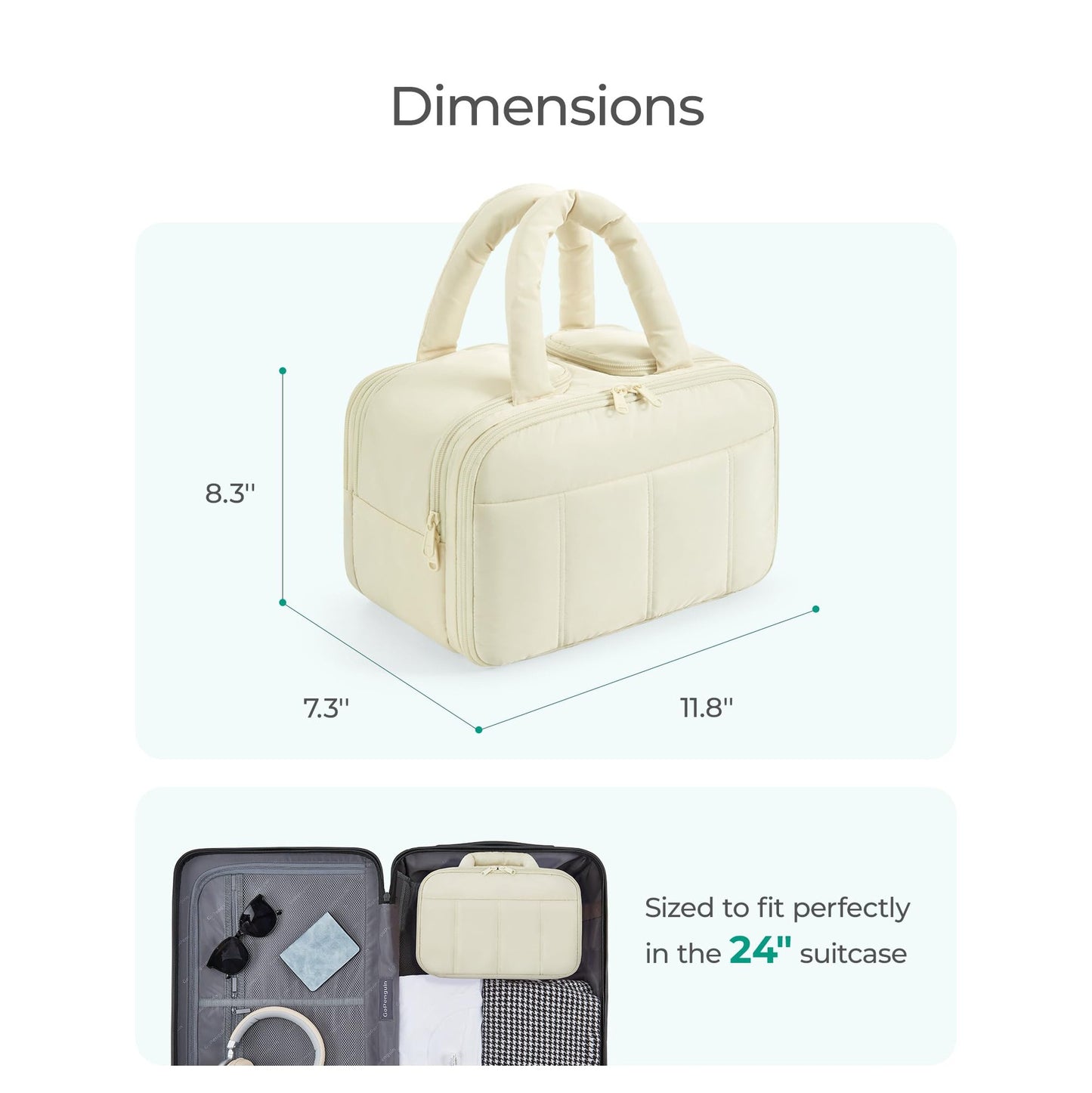 Kosmetiktasche mit Organisierten Fächern Brehn