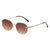 Damen modische geometrische Sonnenbrille mit dekorativem Metallrahmen Brehn
