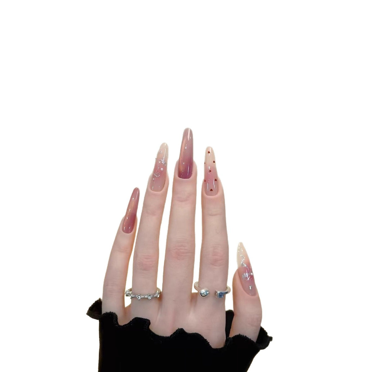 Ombre Stiletto Nagelkunst Extensions
