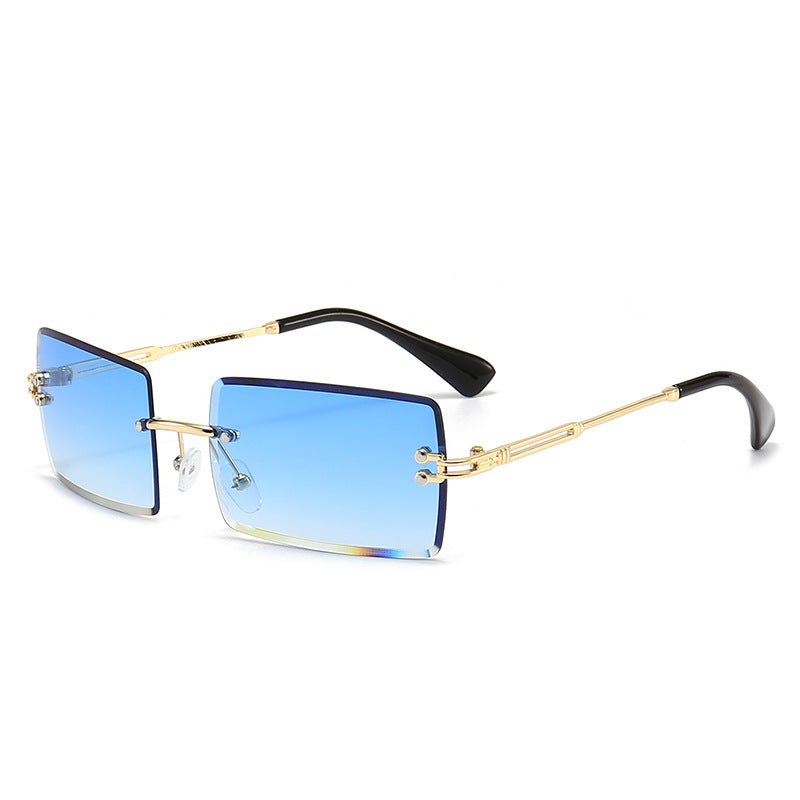 Damen modische rechteckige Sonnenbrille mit Gradient-Gläsern Brehn