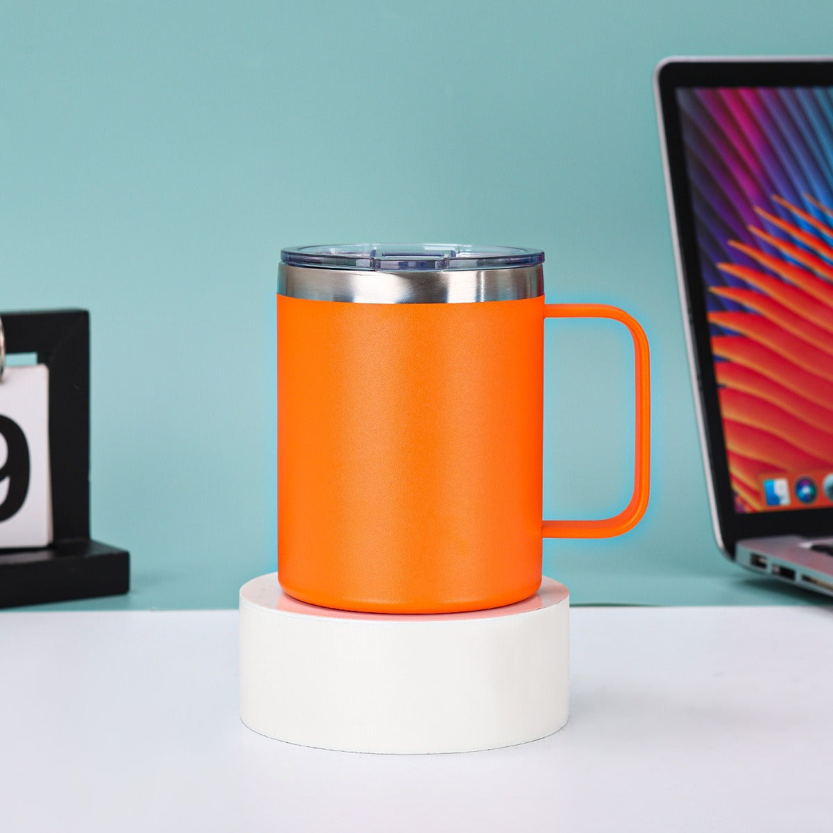 Damen isolierter Kaffee-Genussbecher mit ergonomischem Griff Brehn