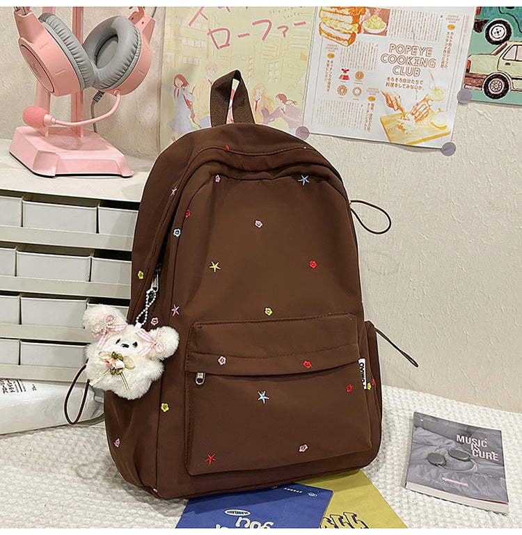 Bestickter gemusterter Schulrucksack