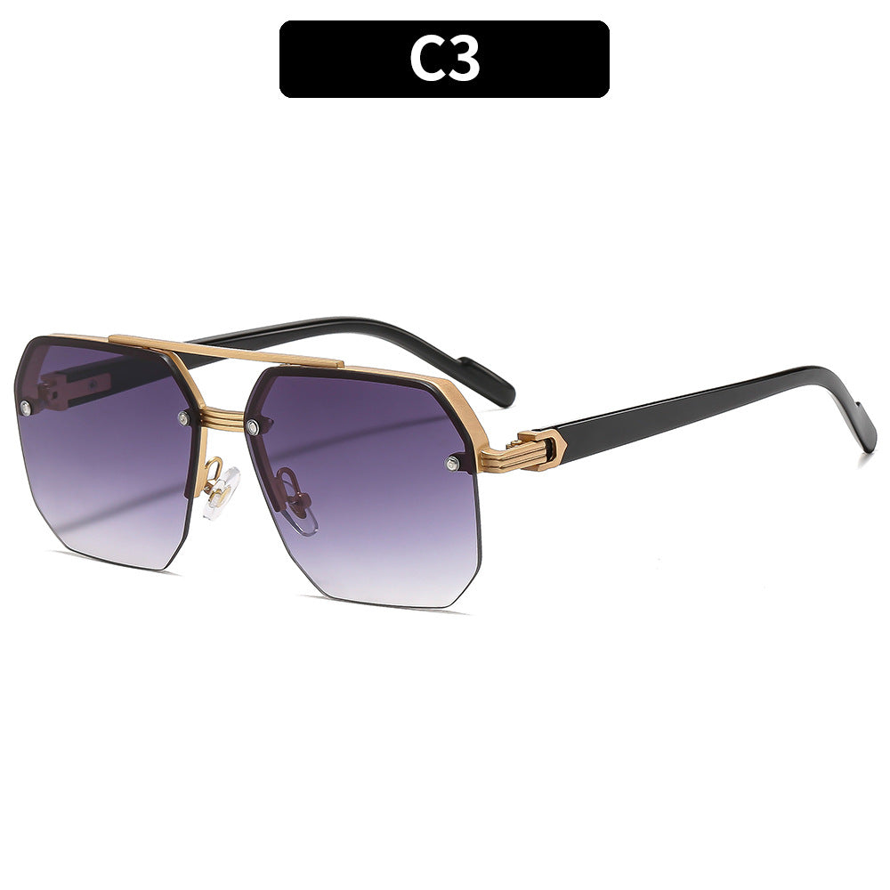 Elegante geometrische übergroße Sonnenbrille