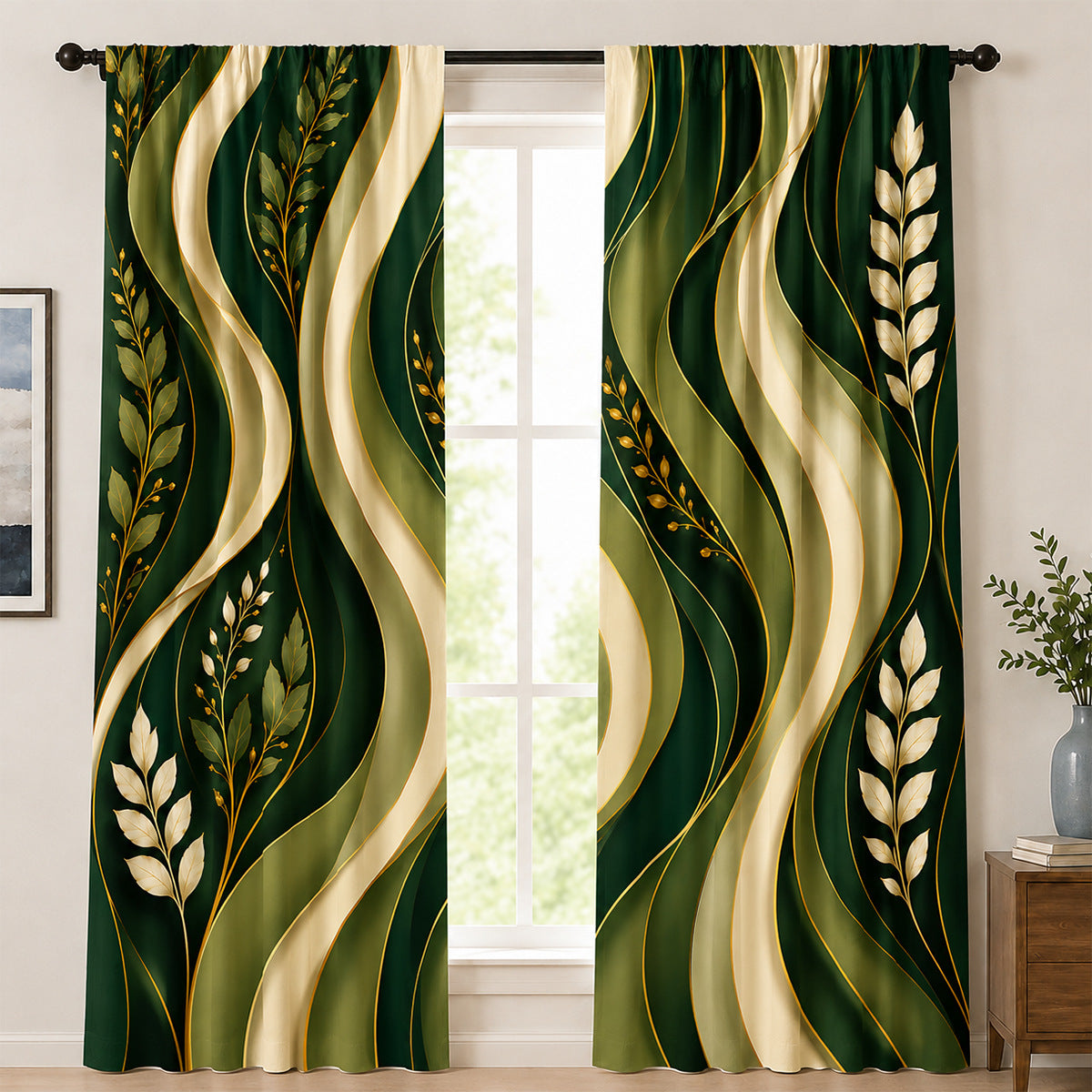 Glasmalerei Inspirierte Dekorative Fenster Vorhänge