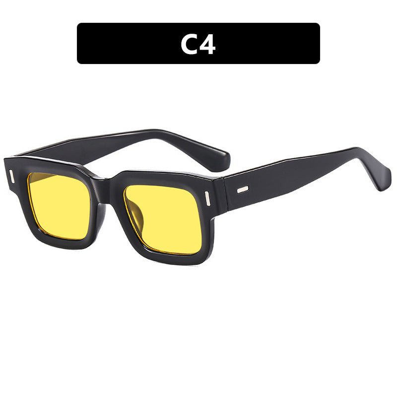 Damen stilvolle quadratische Sonnenbrille mit auffälligem Leoprint Brehn