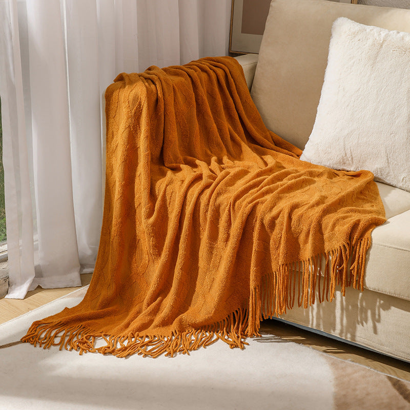Premium strukturiertes Strickwurfdecke Brehn