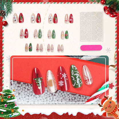 Festliches Weihnachts-Themen Press-On Nagelkunst Set