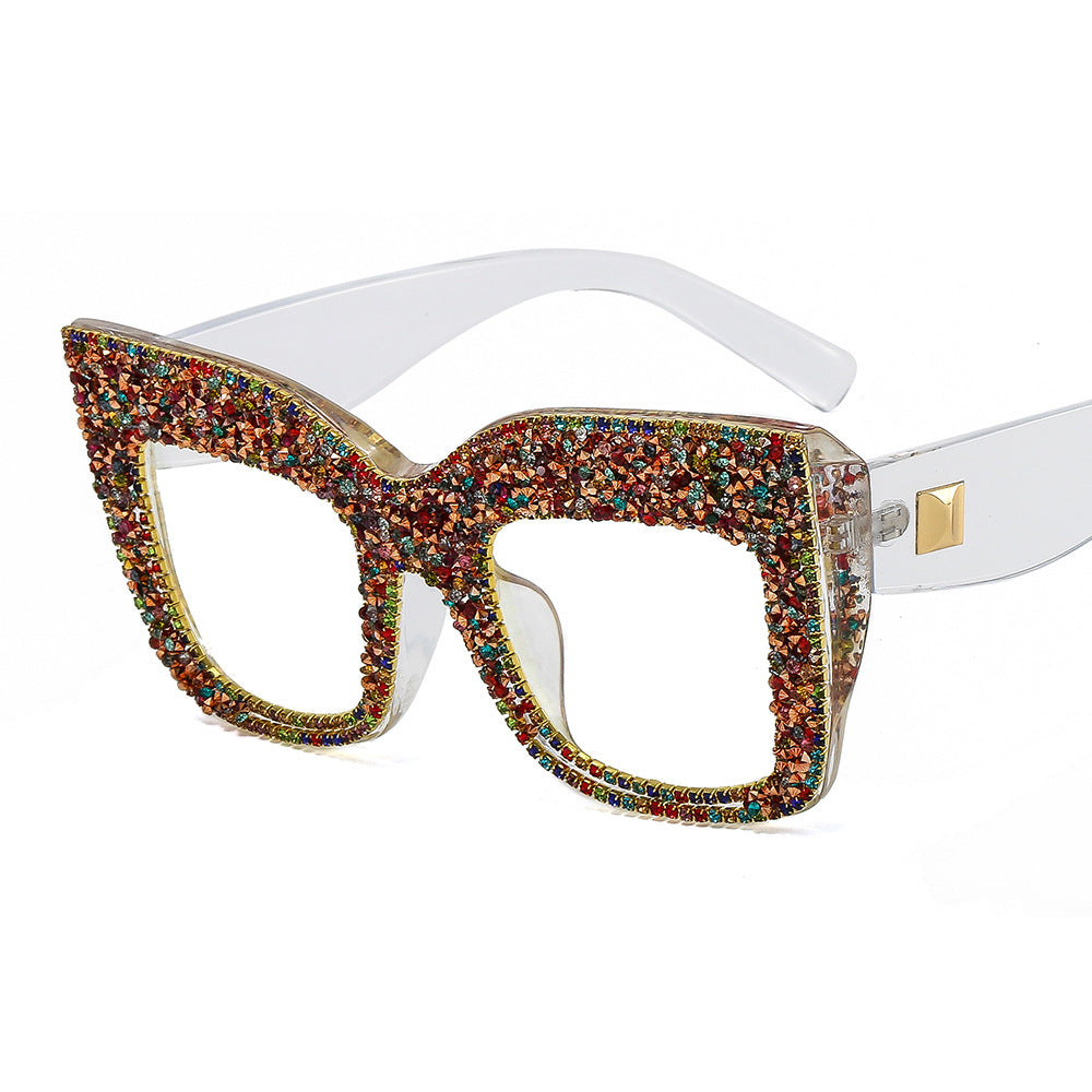 Damen auffällige Statement-Sonnenbrille mit glamourösem Rahmen Brehn