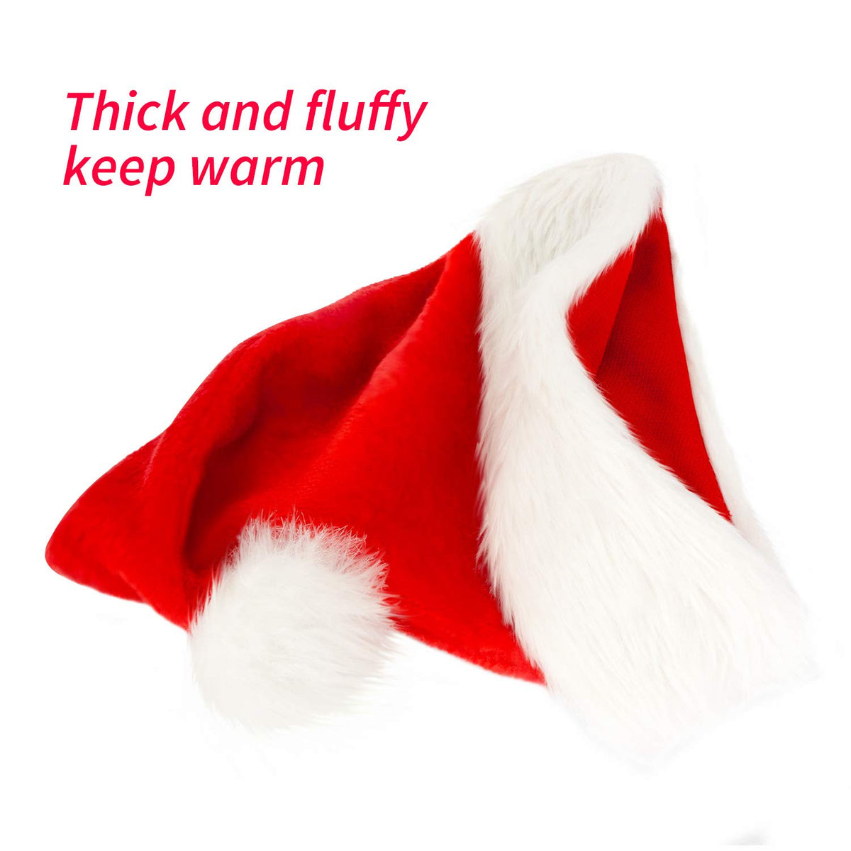 Festliche Weihnachtsmütze aus Plüsch