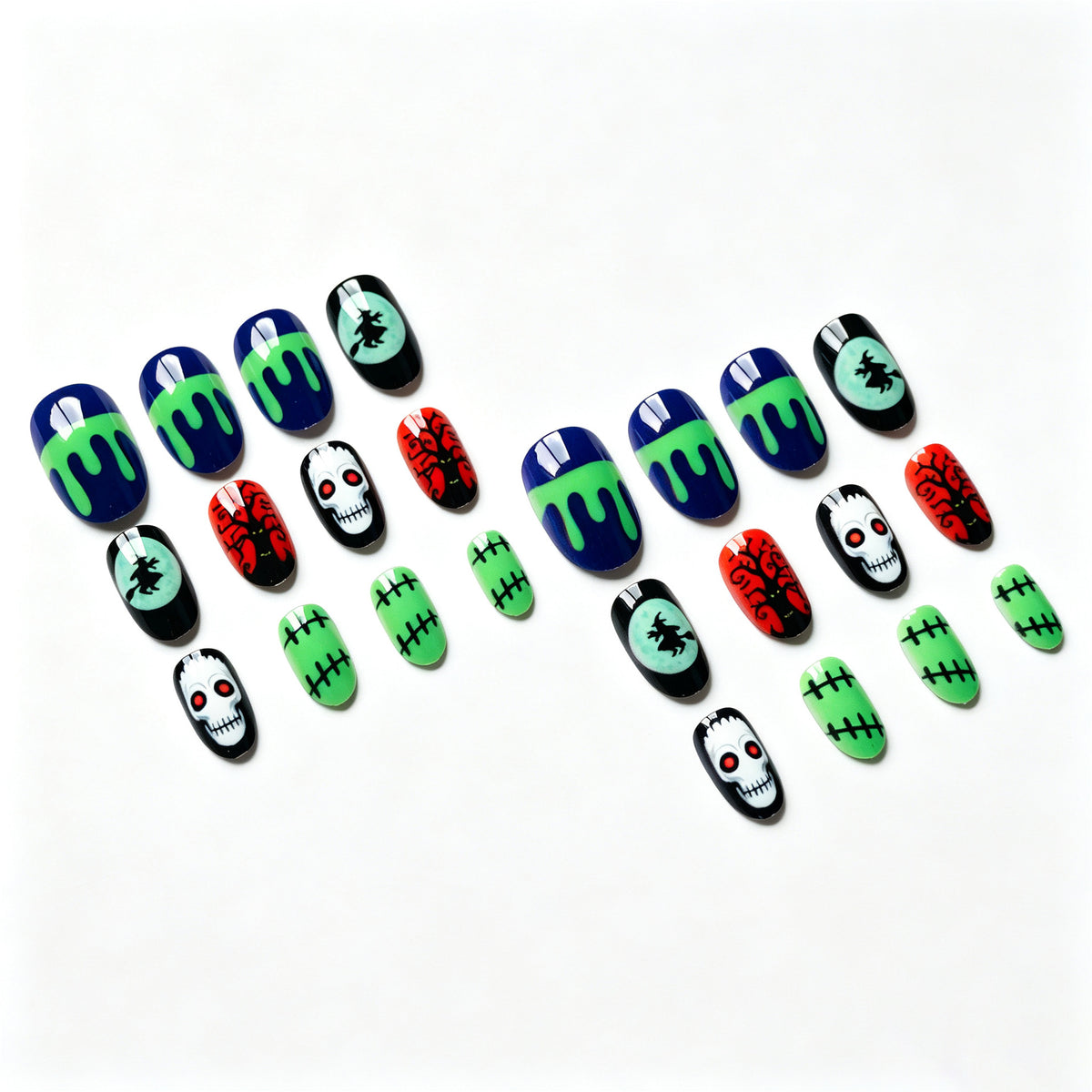 Halloween-Thema Künstlerische Nagelkunst