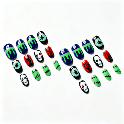 Halloween-Thema Künstlerische Nagelkunst