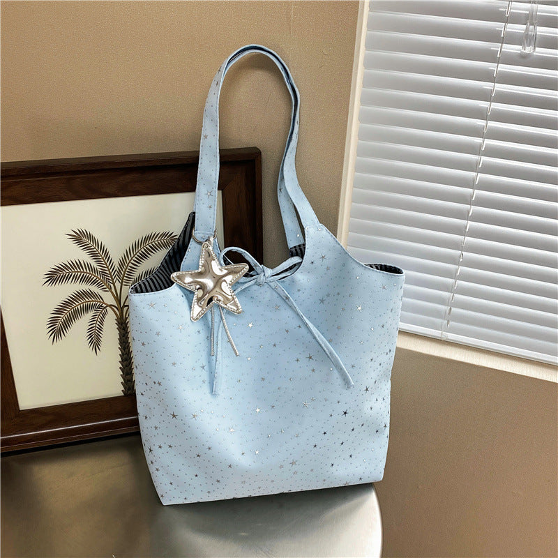Stilvolle Sternen-Print Tote Handtasche