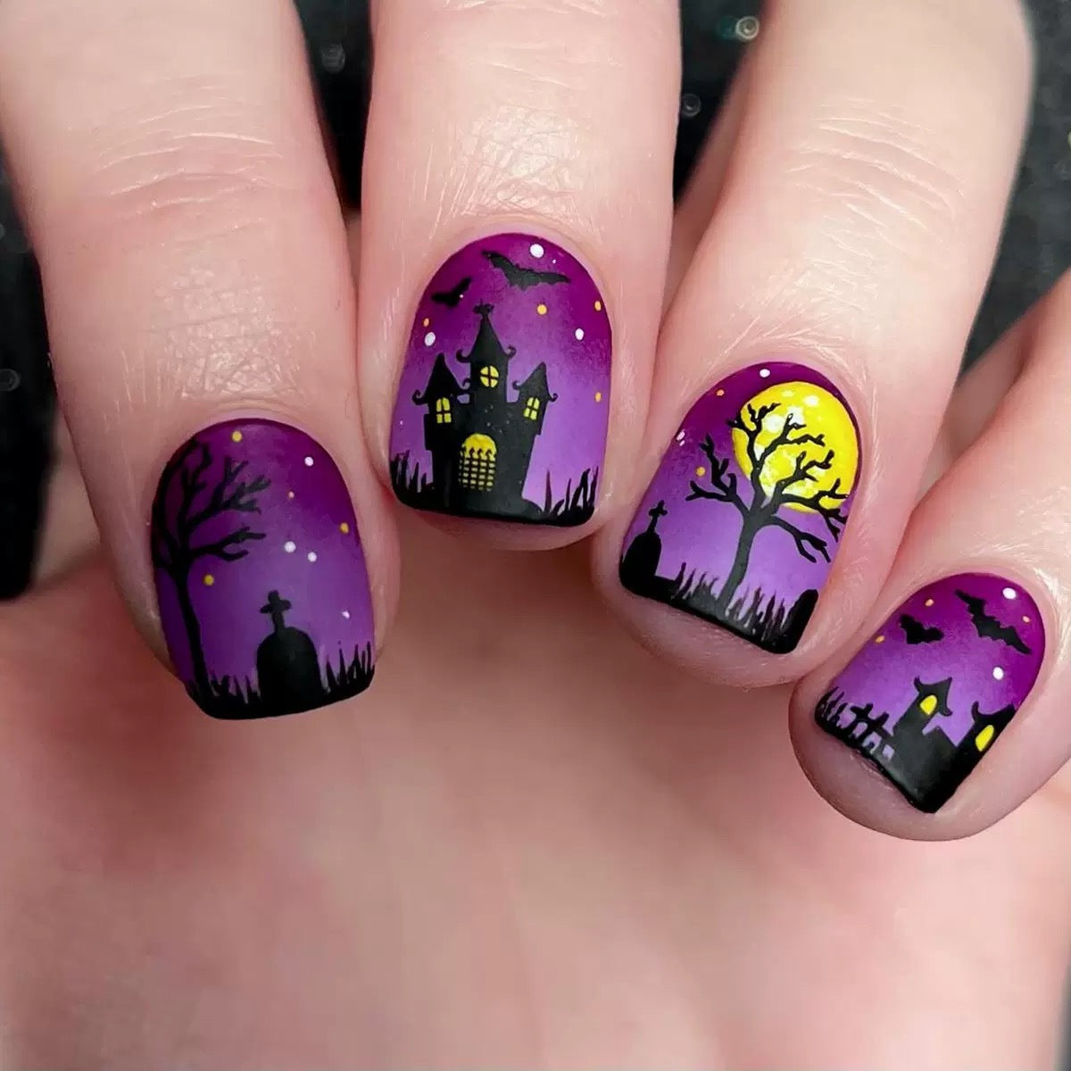 Halloween Nagelkunstset mit Gruseligen 3D-Motiven Brehn