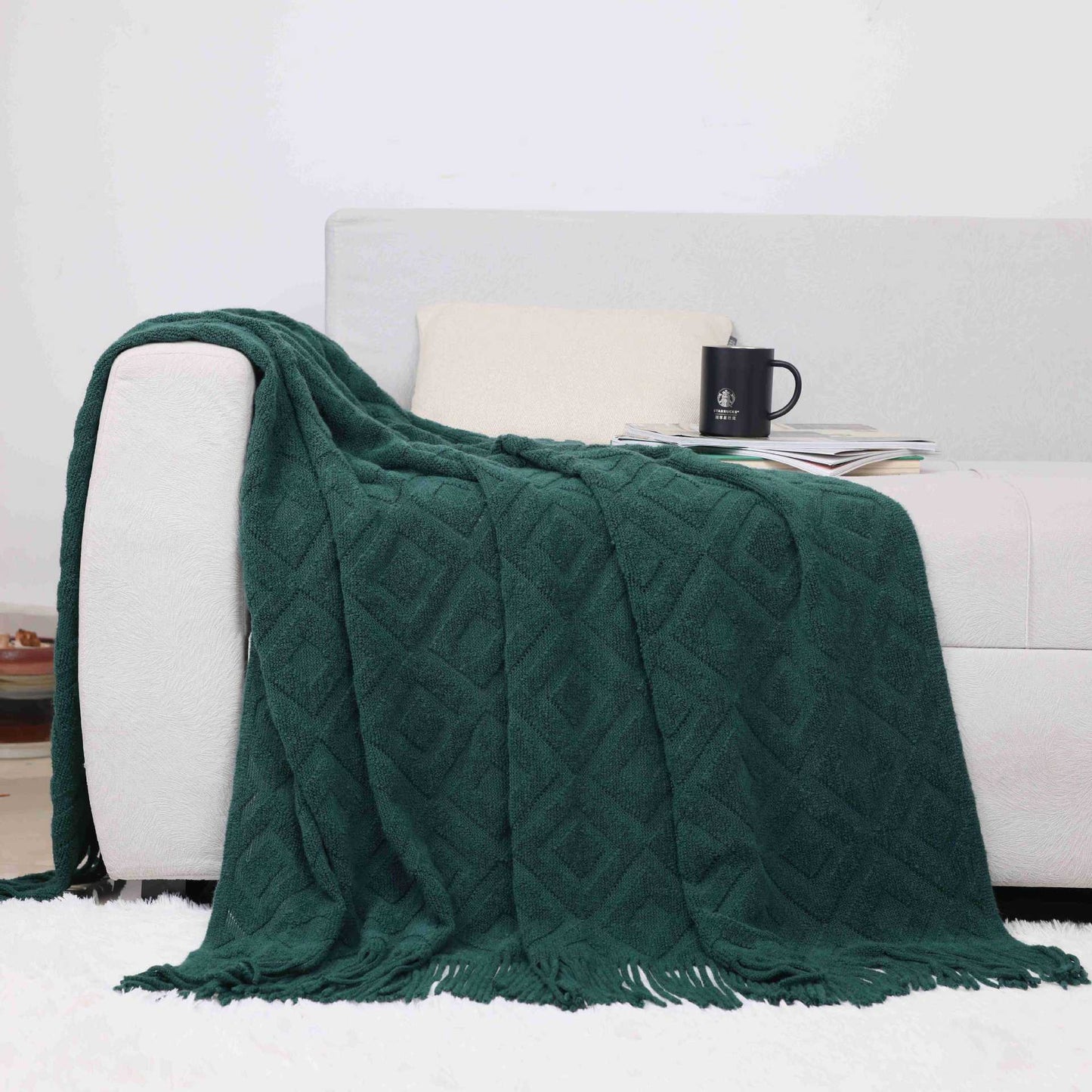 Gemütliche Strickdecke Brehn