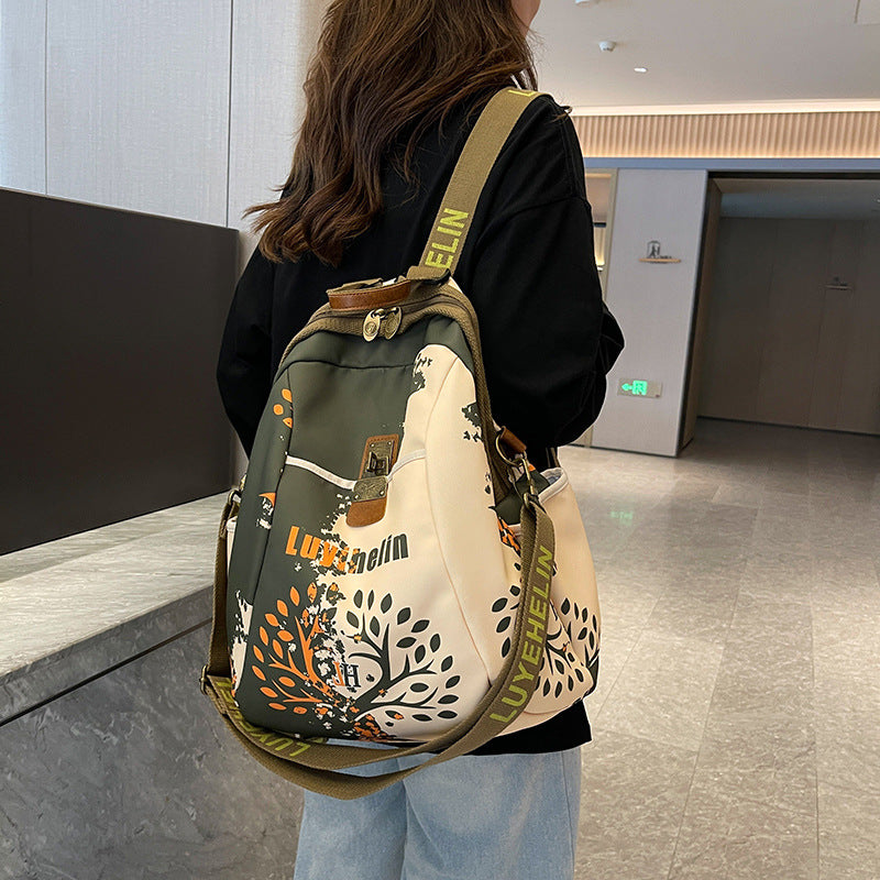 Künstlerischer Mehrfach-Taschen Sling-Rucksack Brehn
