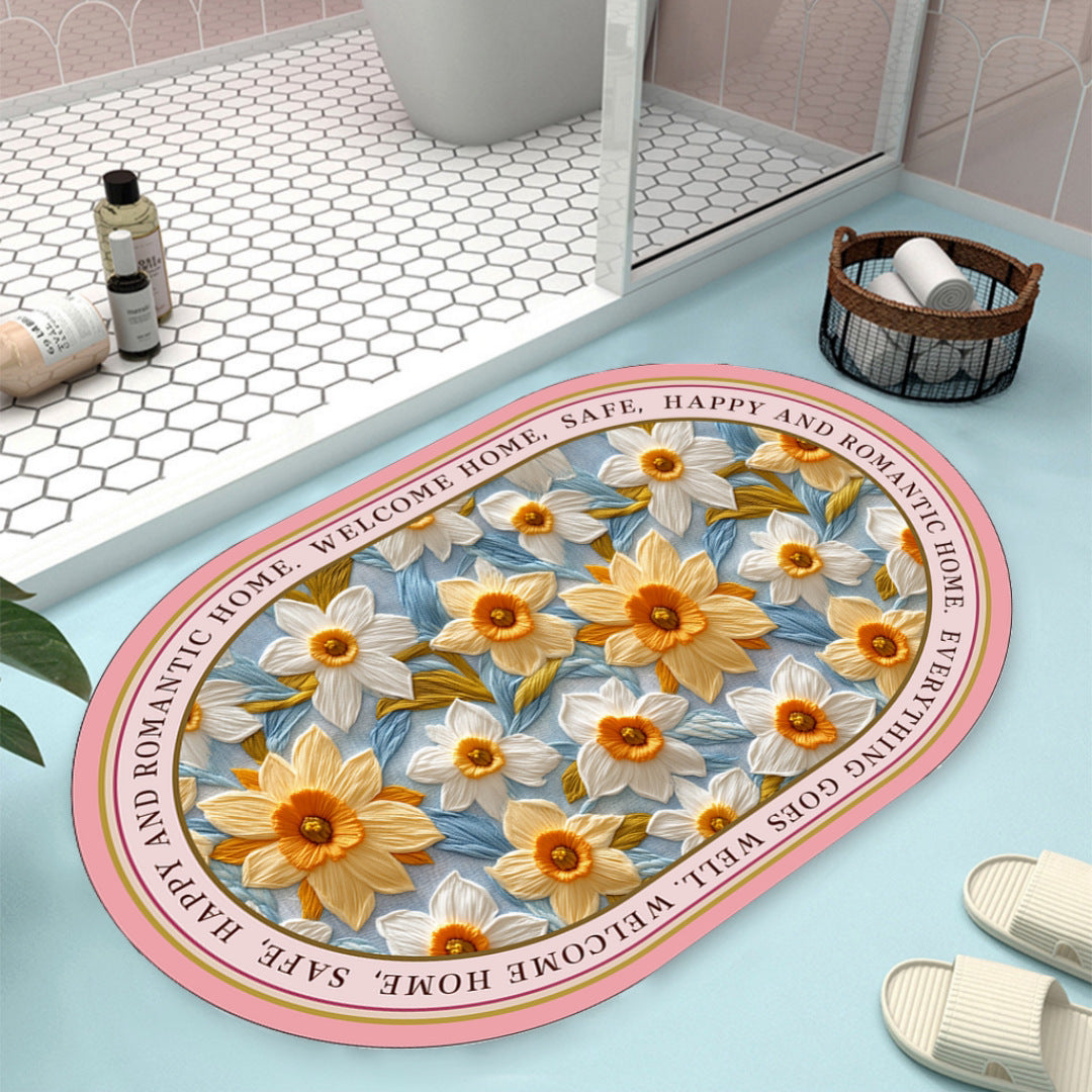Florales Design Badteppich Brehn