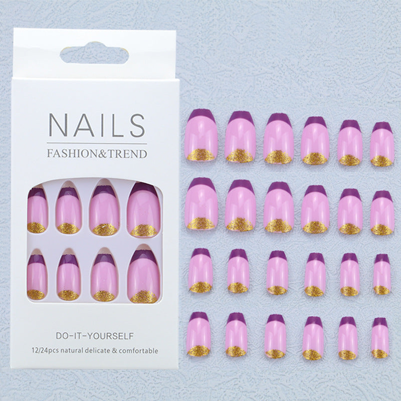 Künstlerisches Grafik Press-On Nagelset Brehn