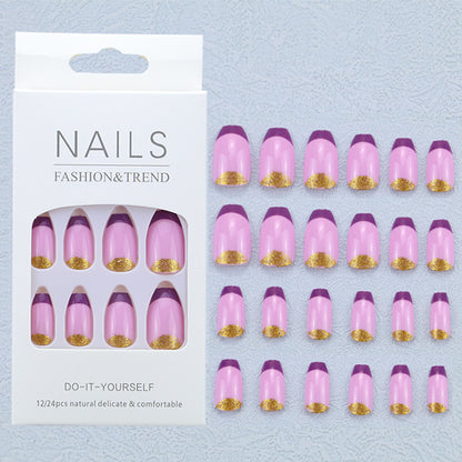 Künstlerisches Grafik Press-On Nagelset Brehn