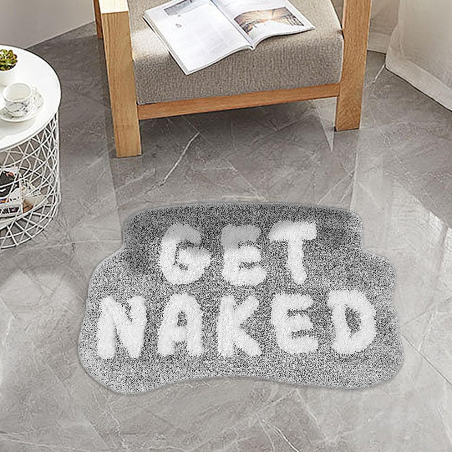 Verspielte Text Badematte Brehn