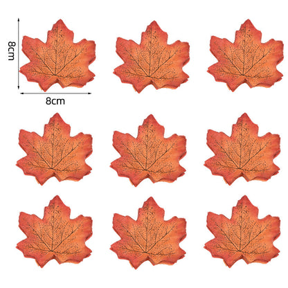 Künstliche Ahornblätter Tischdekoration aus flexiblem PU für herbstliche Gestecke
